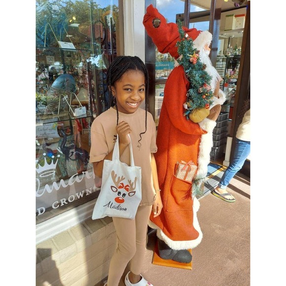 Personalized Christmas Tote Bag - Picture 4 of 4